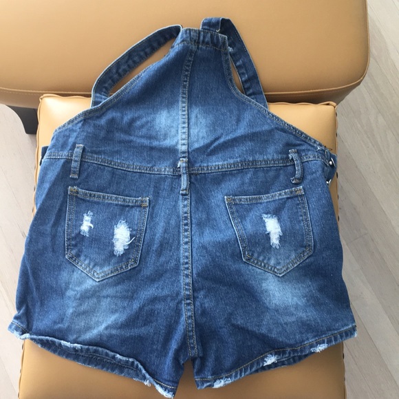 Denim Overall Shorts - Picture 5 of 6